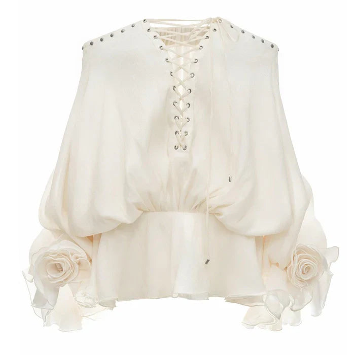 *Tiffany Off Shoulder Lace Up Mini Dress