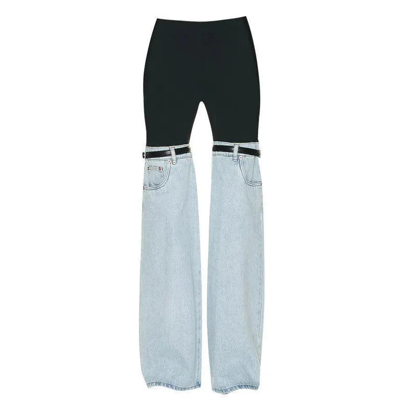 Mermaid Way Urban Chic Denim Hybrid Flare Pants